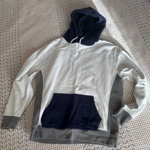 J. Crew Mens Color Block Hooded Sweatshirt